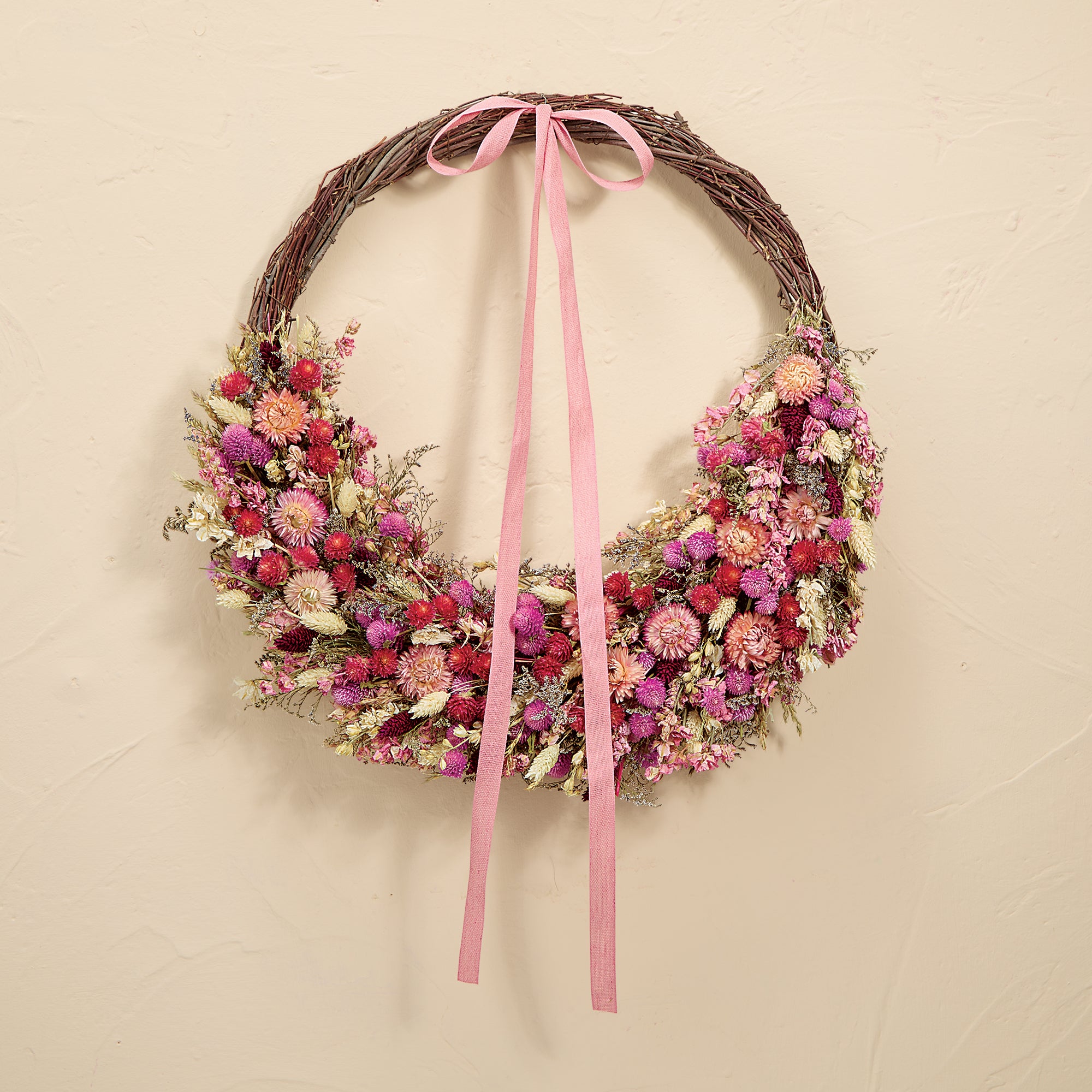 Rustic In Pink Wreath