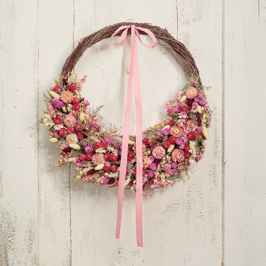 Rustic In Pink Wreath