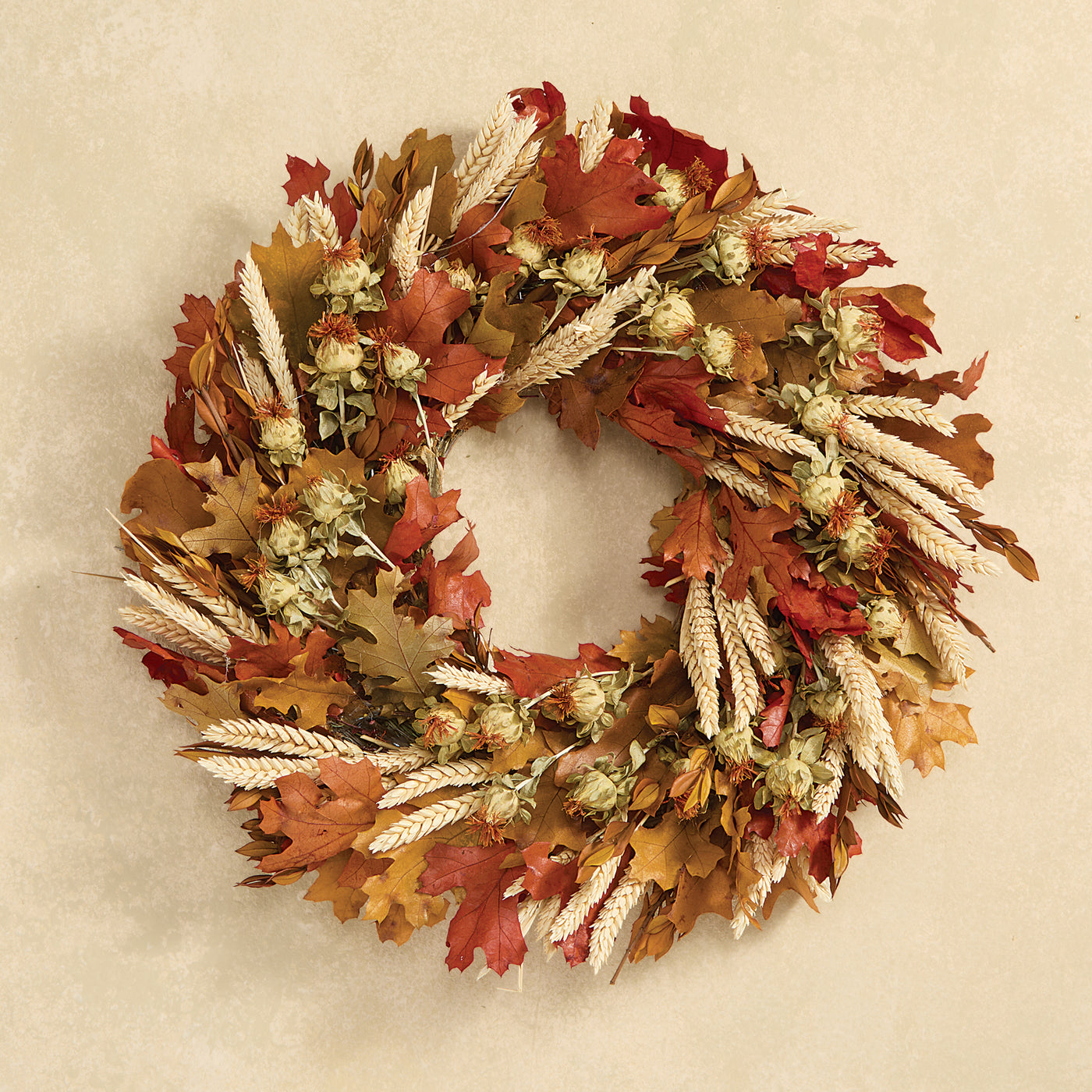 Wheat & Leaves Wreath