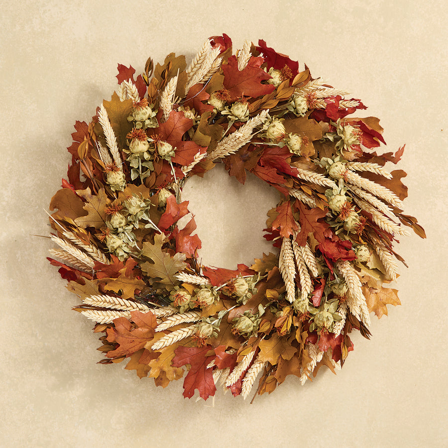 Wheat & Leaves Wreath