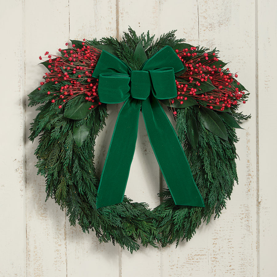 Velvet Noel Wreath
