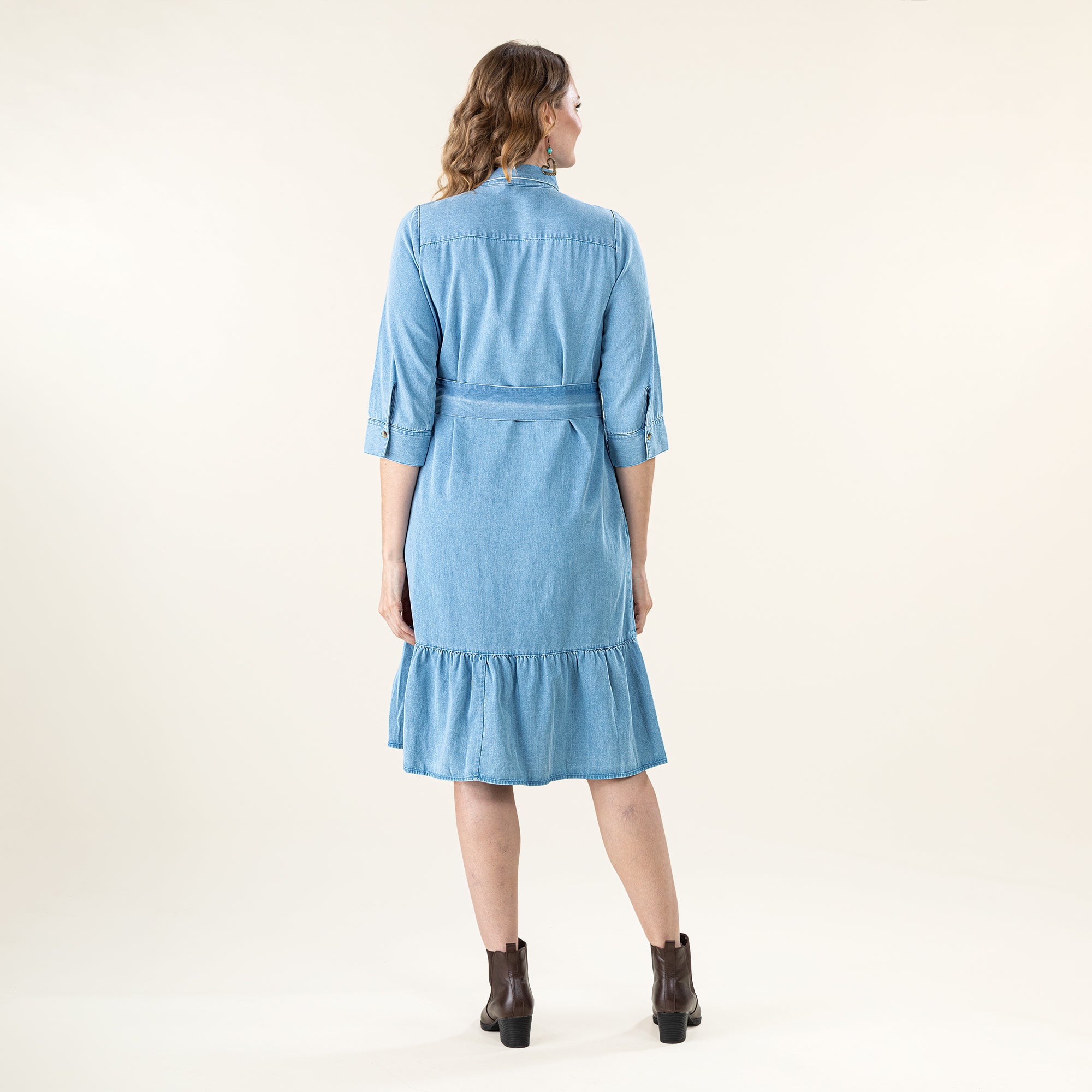 Darling in Light Blue Denim Dress