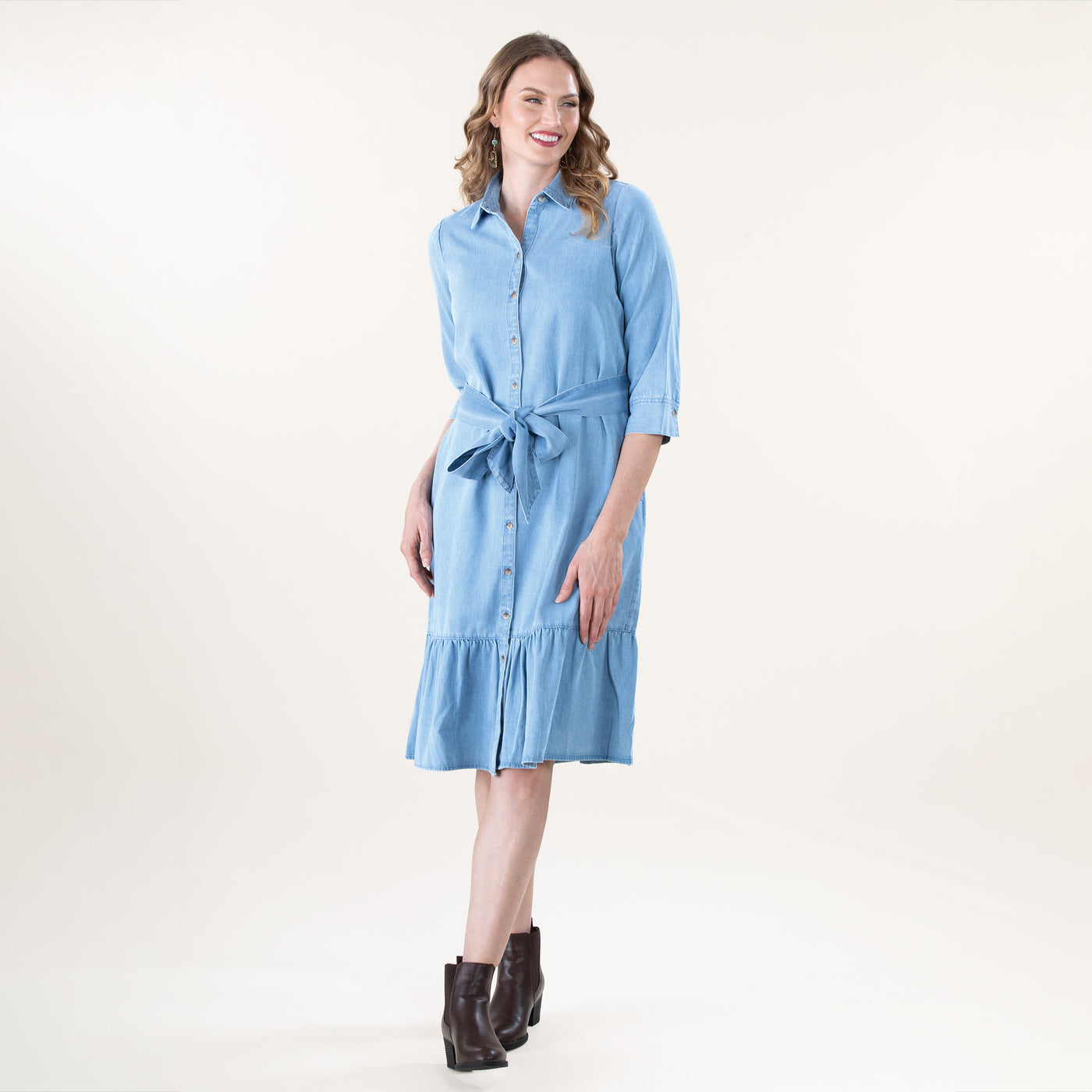 Darling in Light Blue Denim Dress