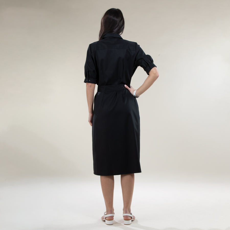 Dancing Daises Embroidered Shirt Dress