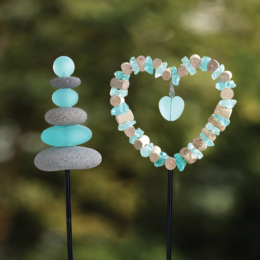 Glass Heart Garden Stake (Preorder)