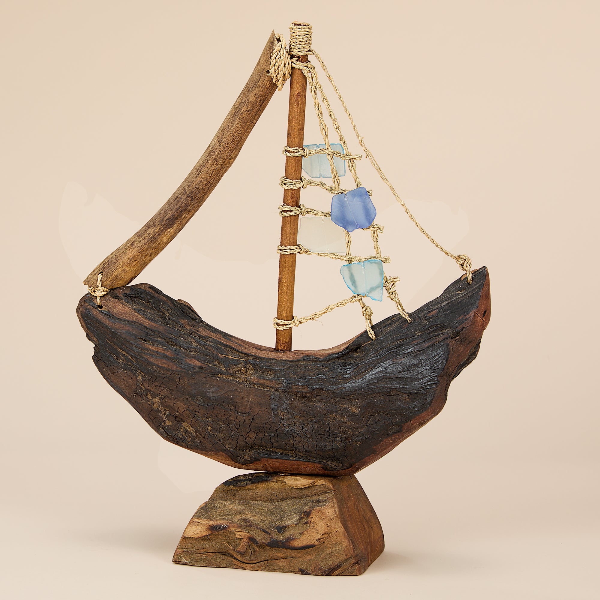 Seaglass & Driftwood Sailboat (Preorder)