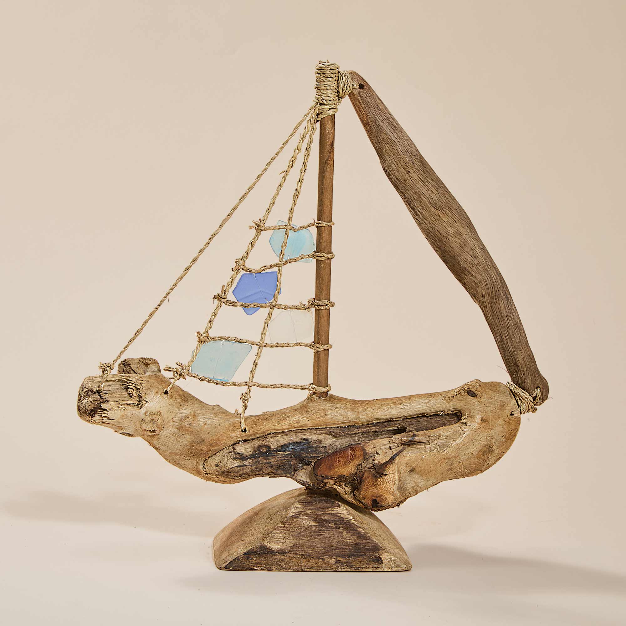 Seaglass & Driftwood Sailboat