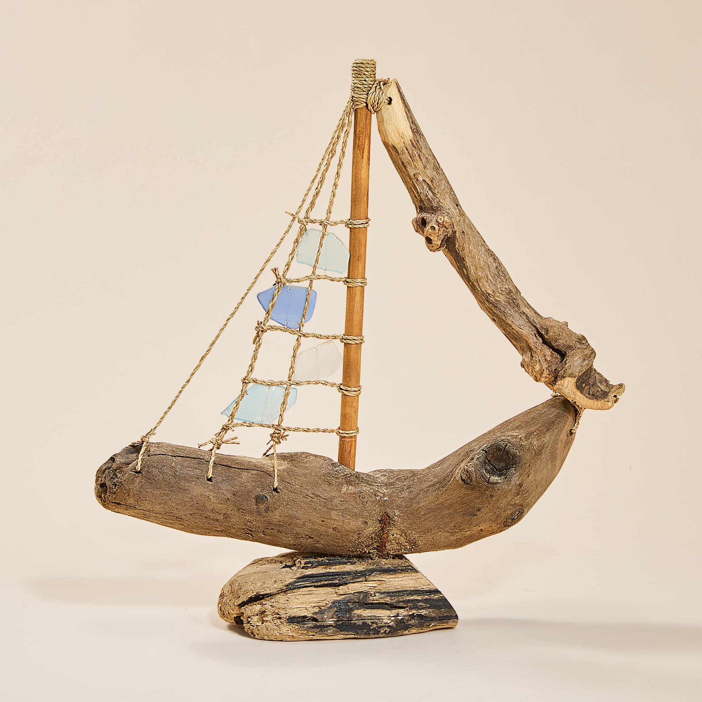 Seaglass & Driftwood Sailboat
