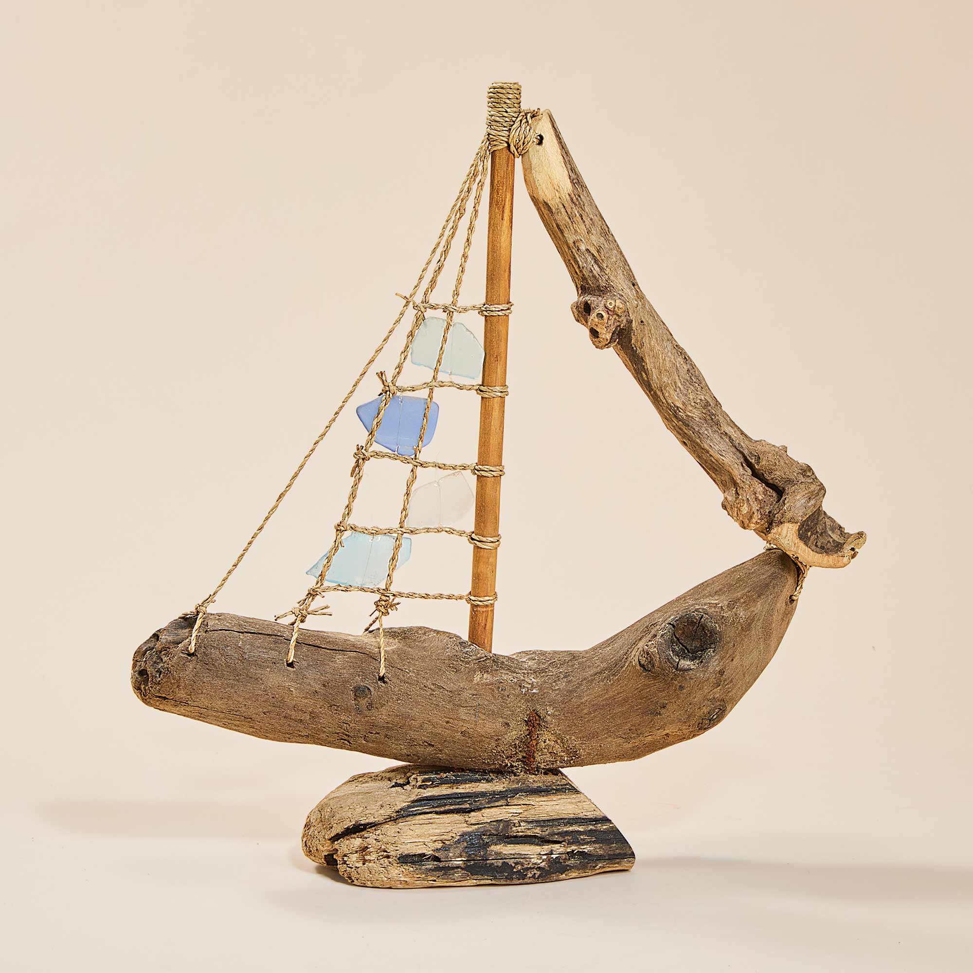 Seaglass & Driftwood Sailboat