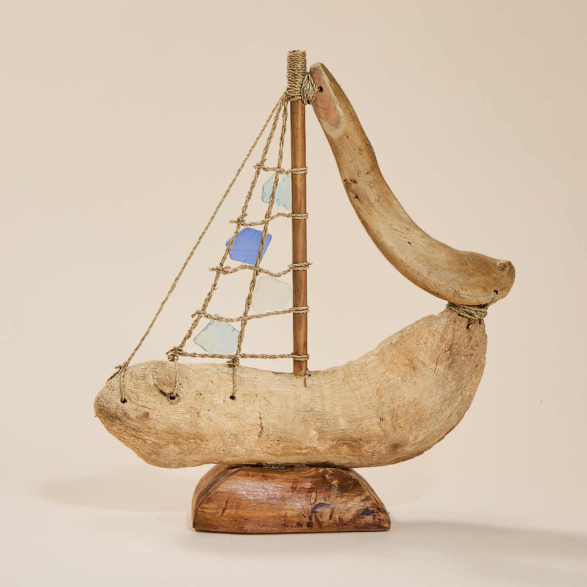 Seaglass & Driftwood Sailboat