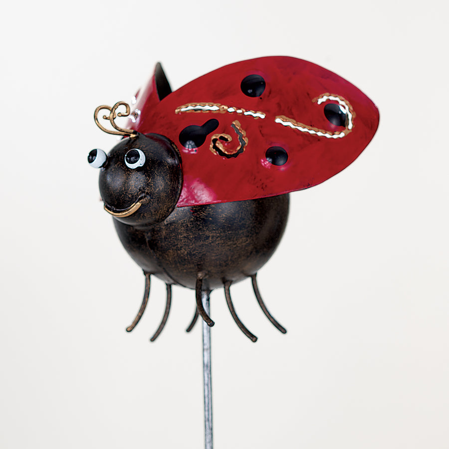 Hand-Painted Ladybug Garden Stake (Preorder)