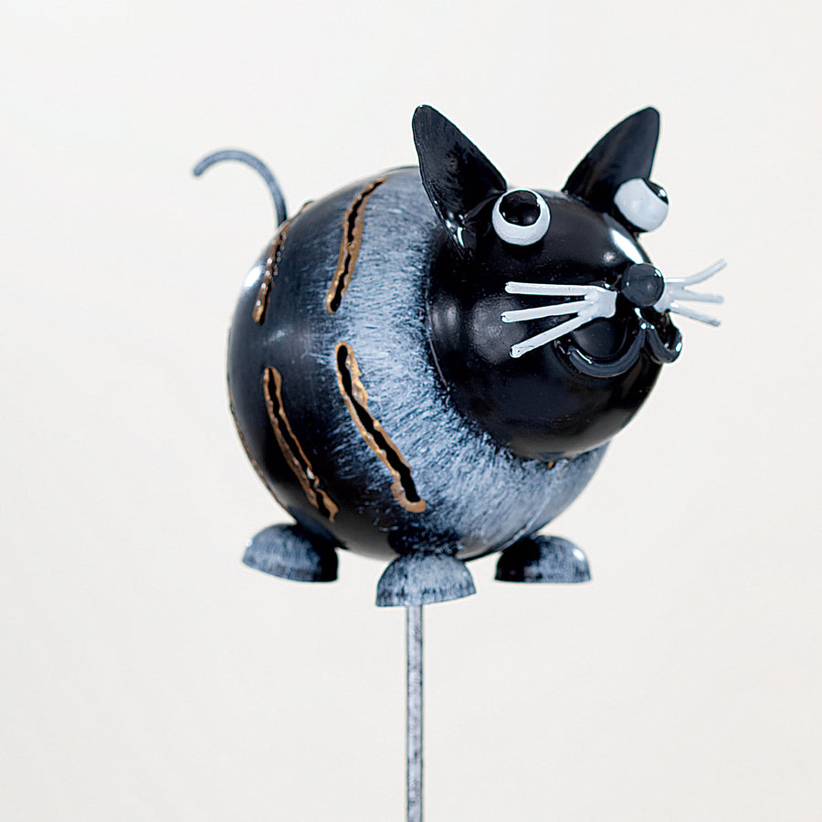 Hand-Painted Black Cat Garden Stake (Preorder)