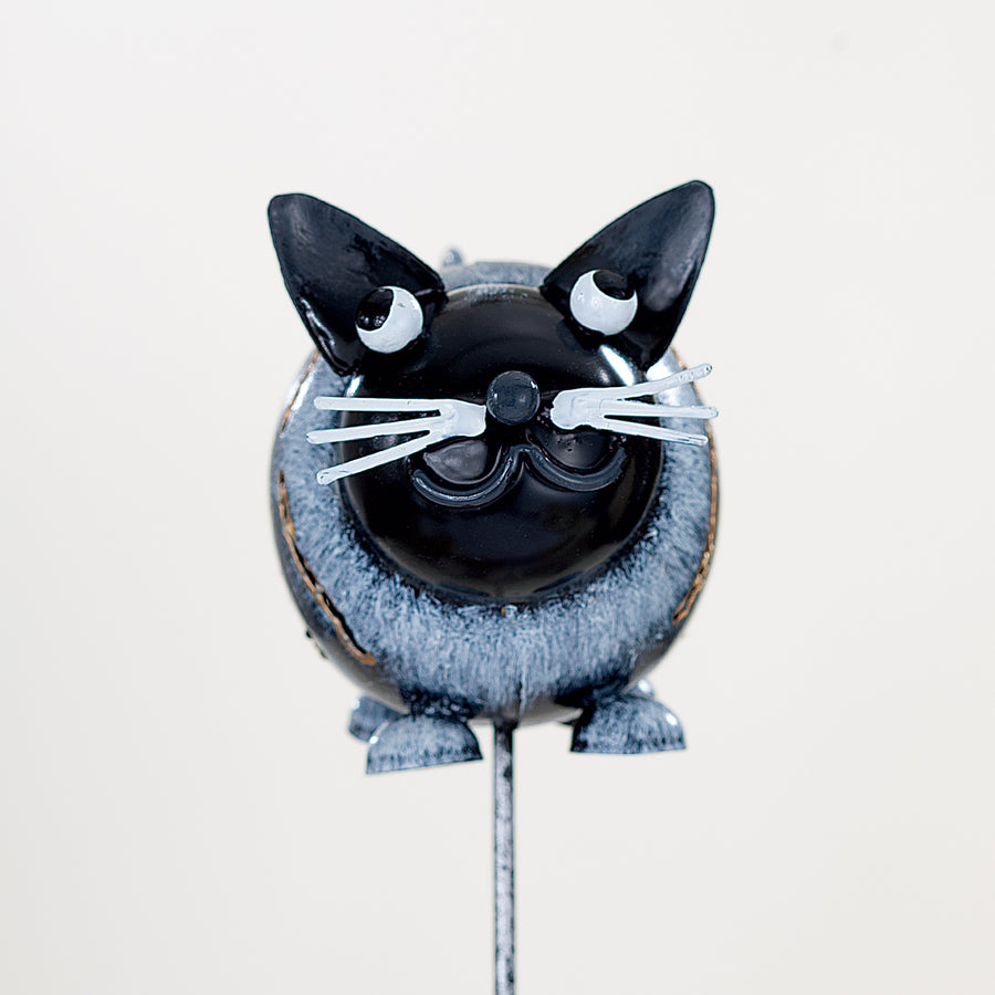 Hand-Painted Black Cat Garden Stake (Preorder)