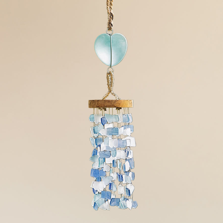 Heart & Seaglass Mobile (Preorder)