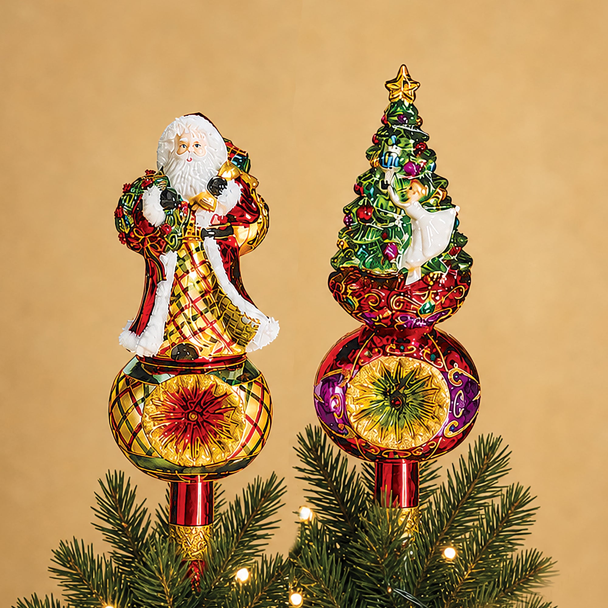 Hand-Blown Glass Christmas Tree Ballerina Tree Topper (Preorder)