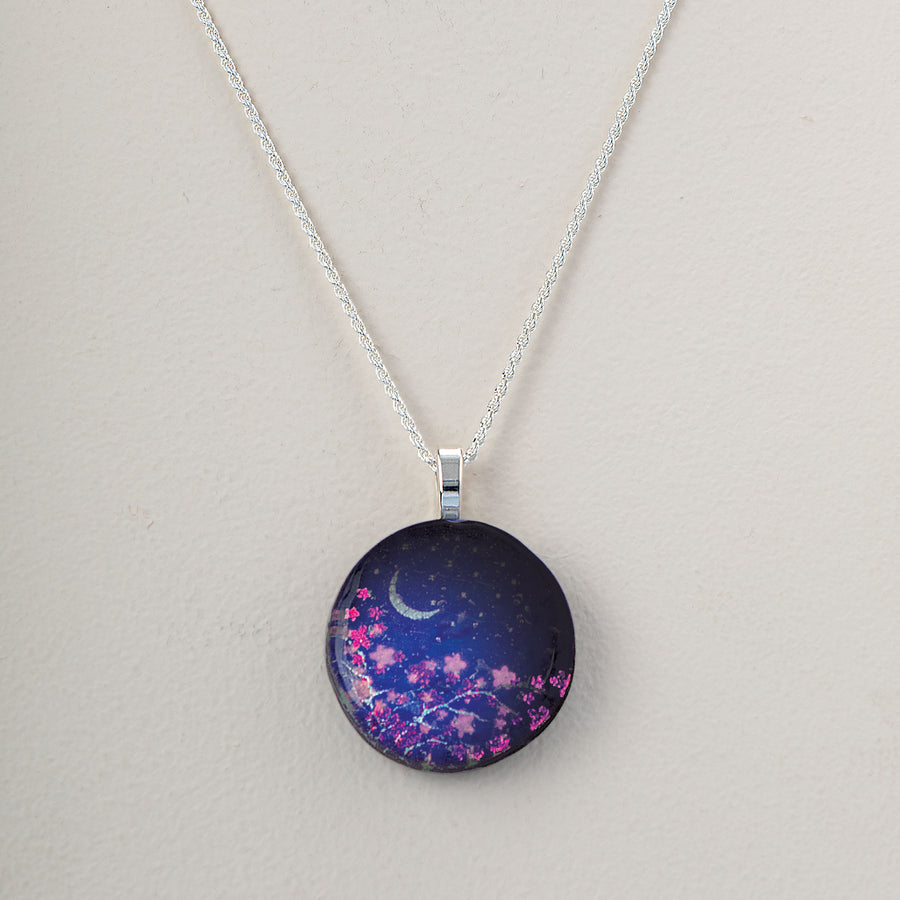 Field Of Dreams Dichroic Glass Pendant Necklace