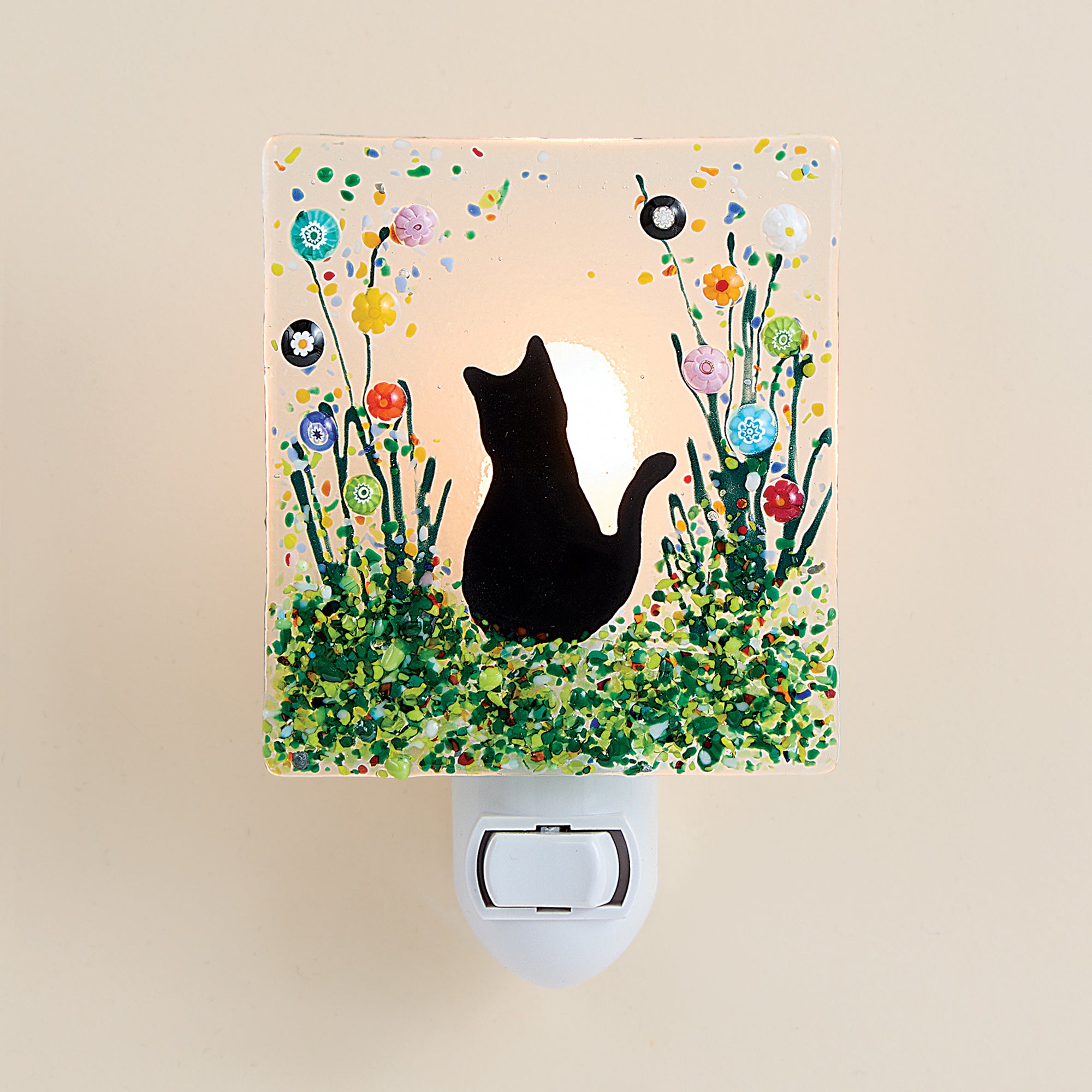 Millefiori Black Cat Nightlight