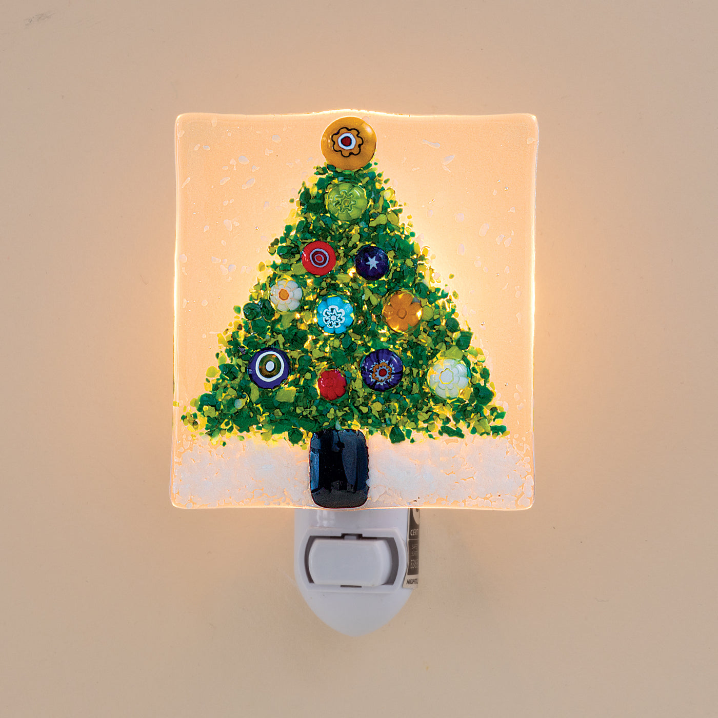 Millefiori Christmas Tree Glass Nightlight