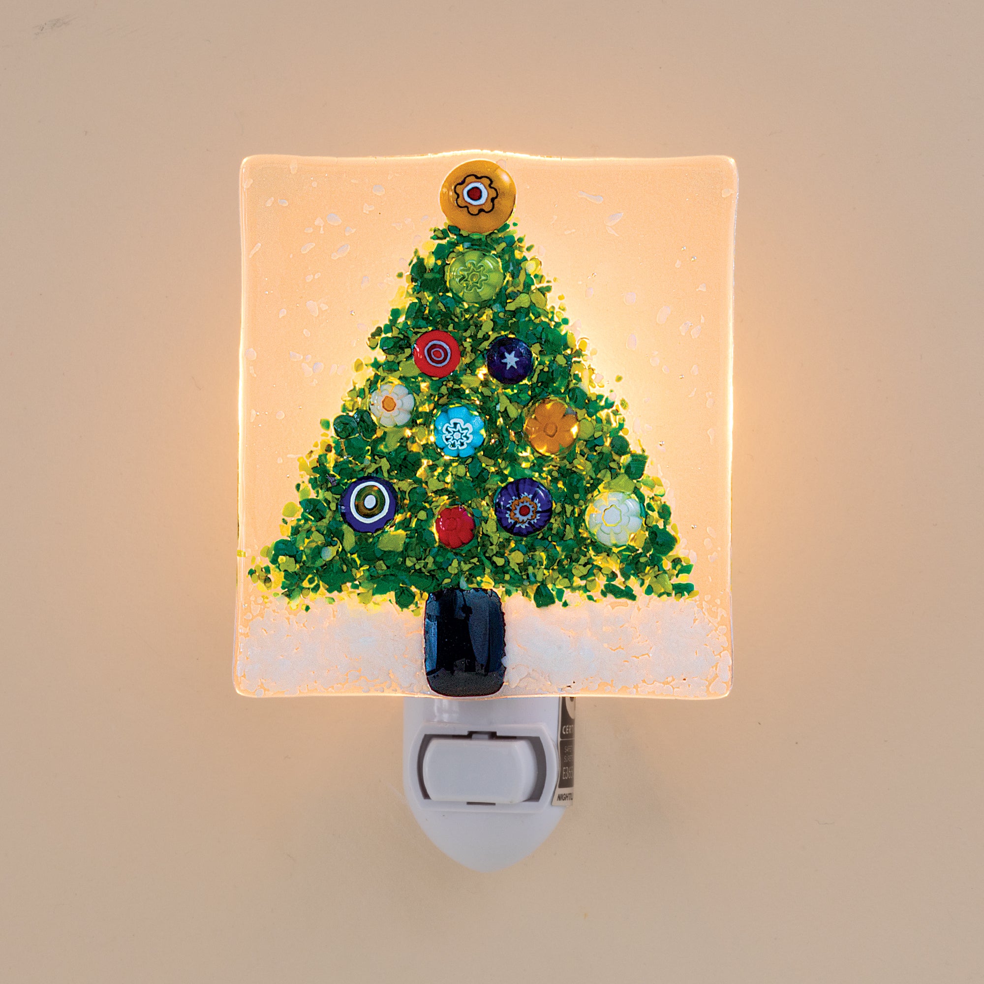 Millefiori Christmas Tree Glass Nightlight