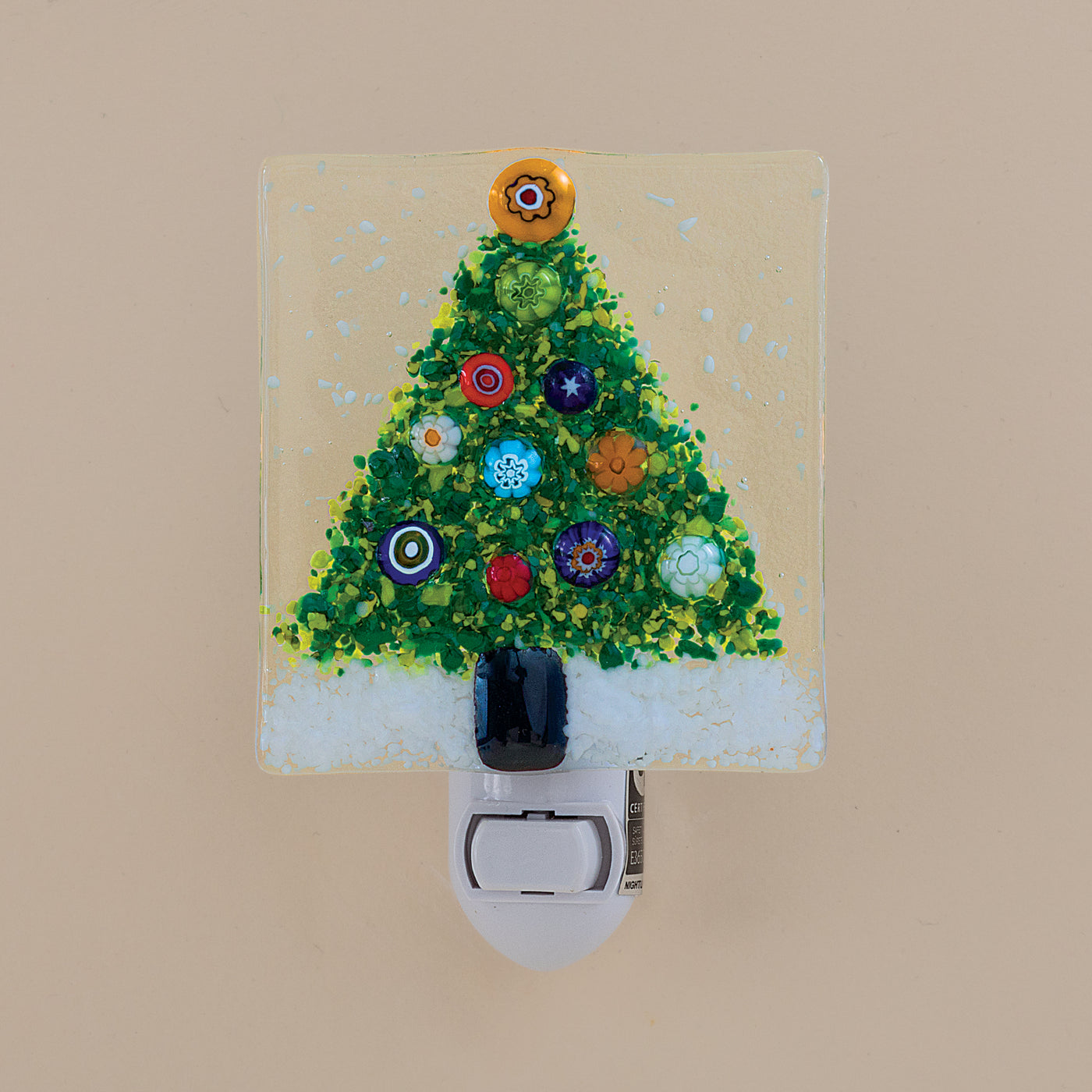 Millefiori Christmas Tree Glass Nightlight