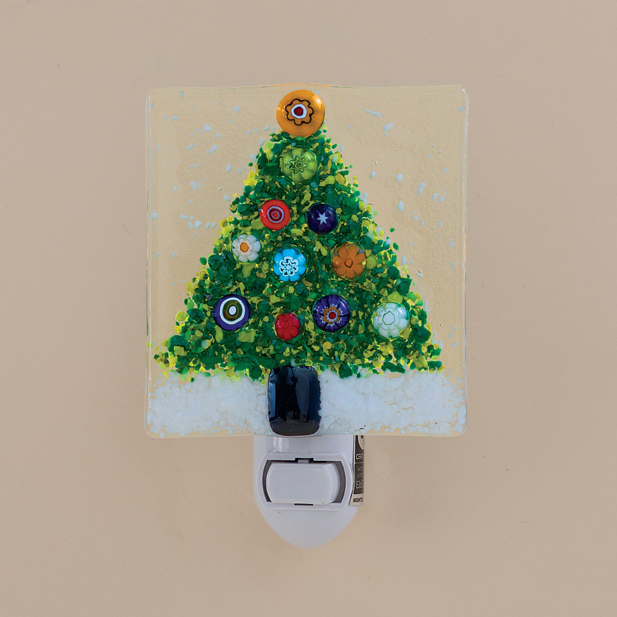 Millefiori Christmas Tree Glass Nightlight