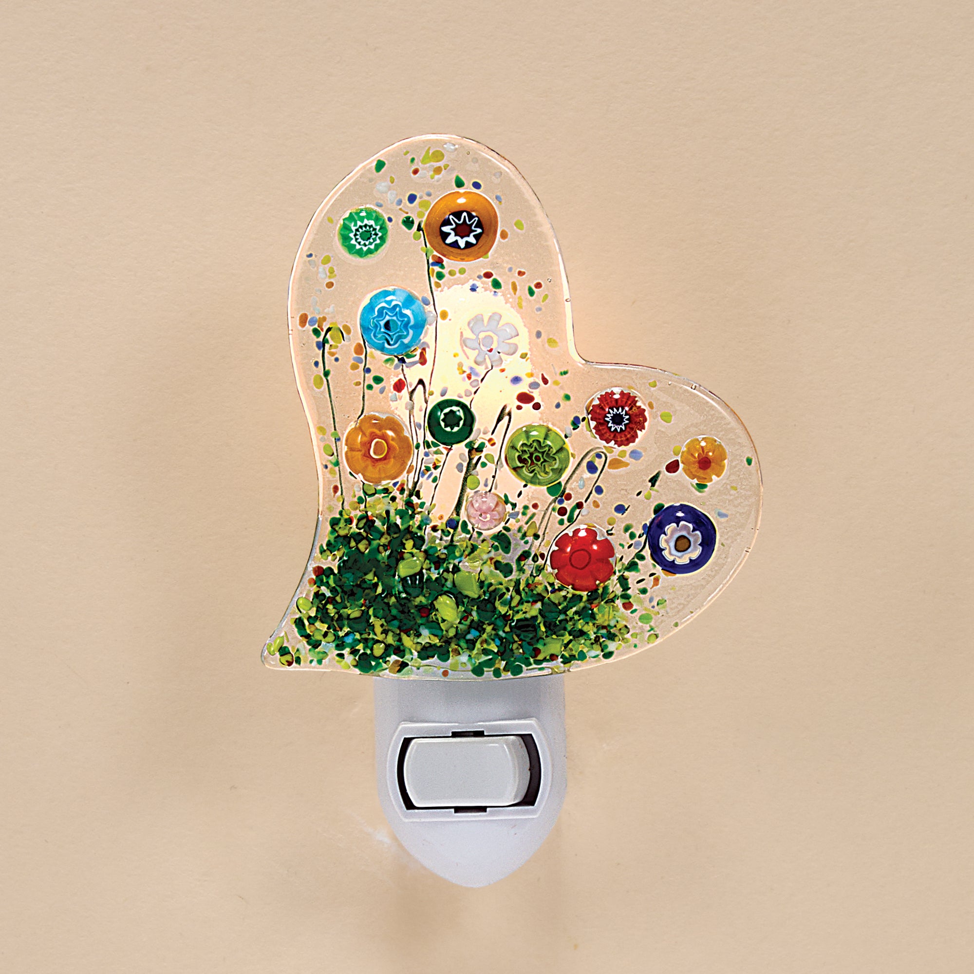 Millefiori Floral Heart Nightlight