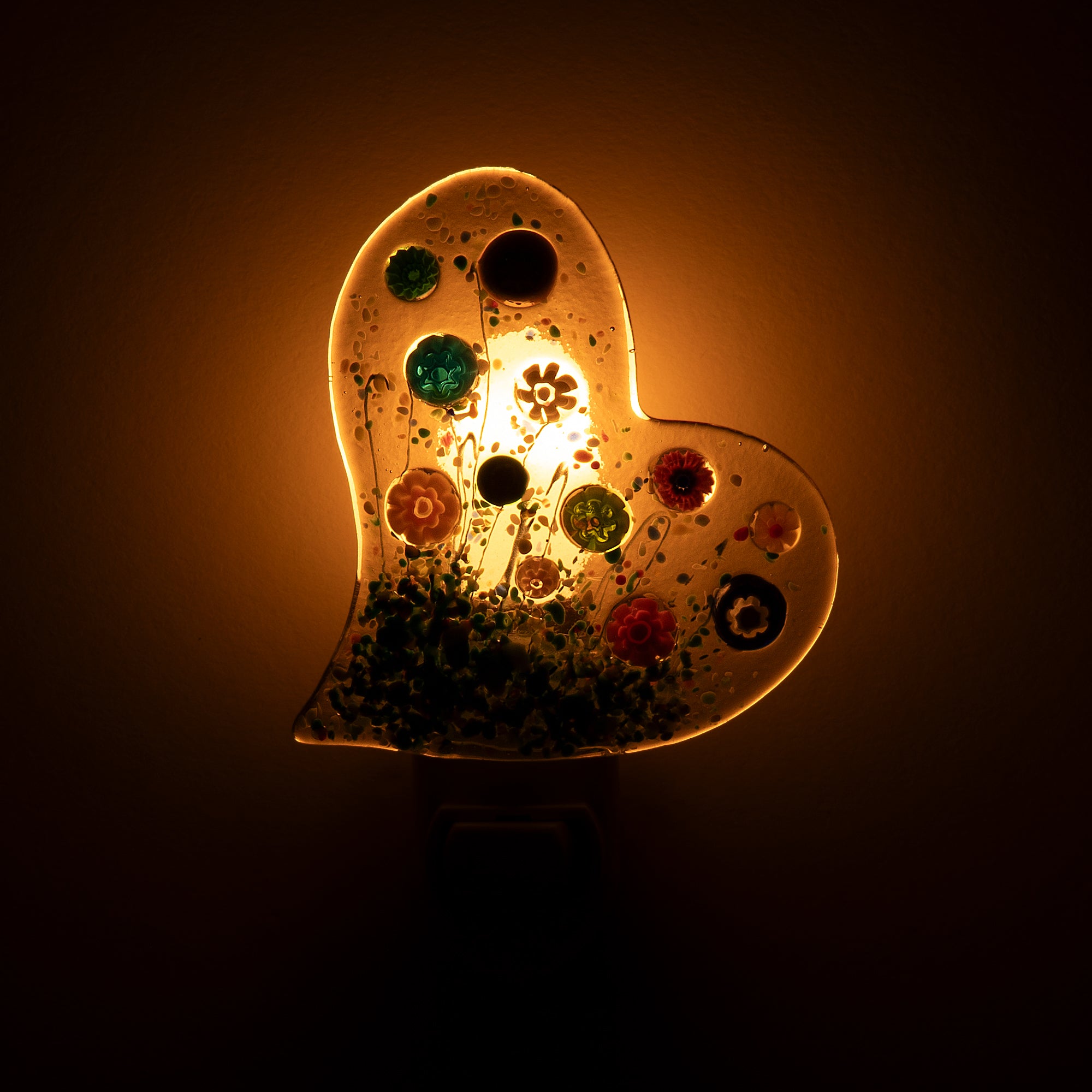 Millefiori Floral Heart Nightlight