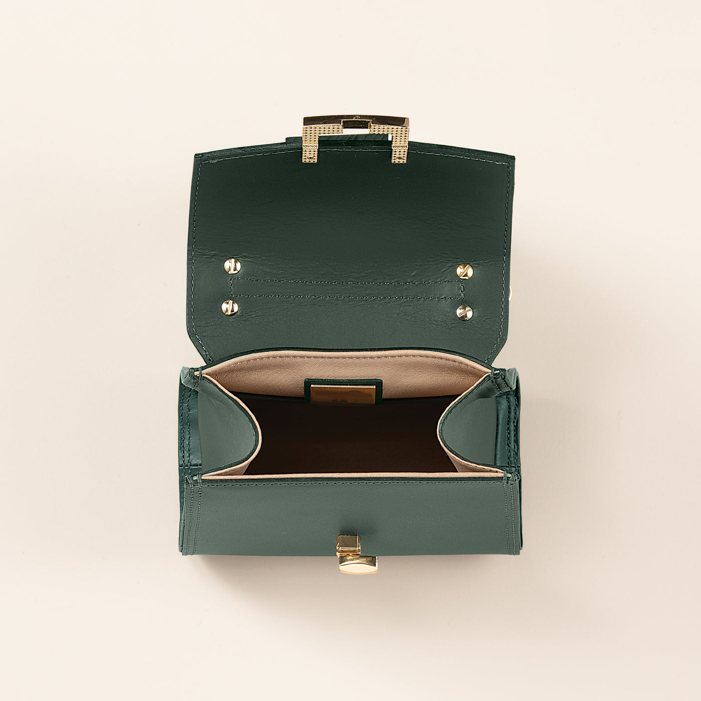 Cipressa Green Italian Leather Satchel