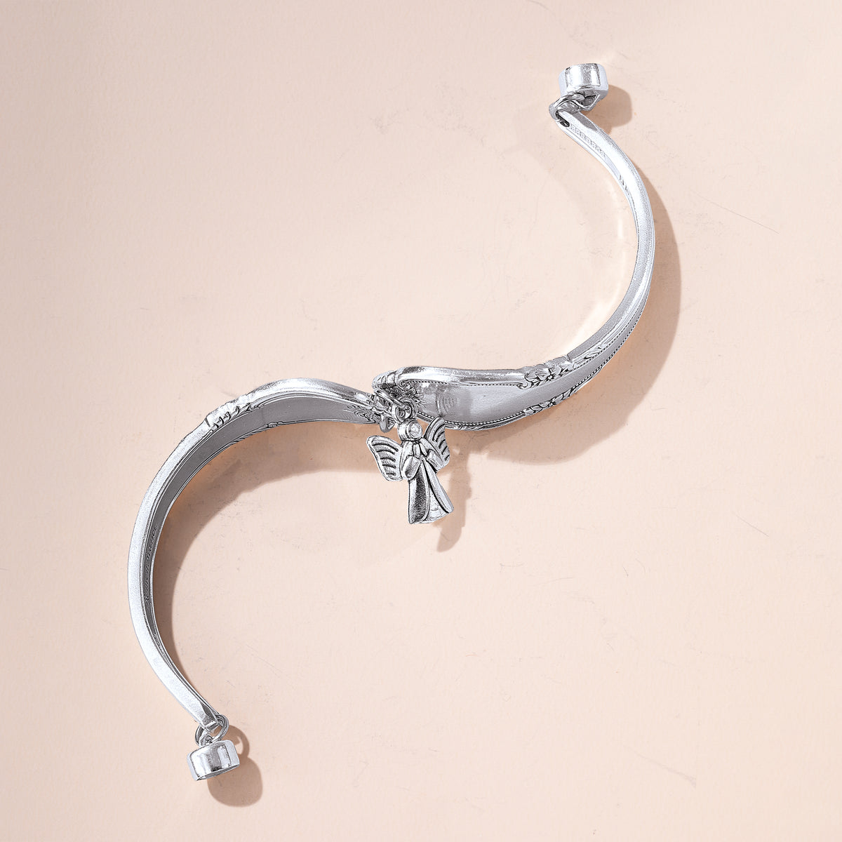Upcycled Silverware Angel Bracelet