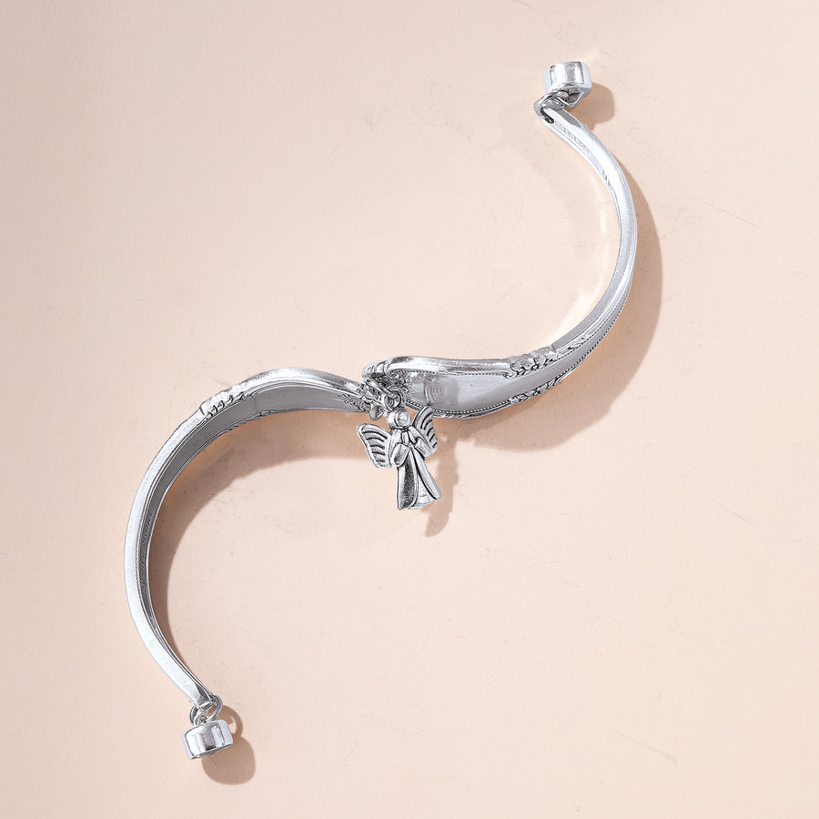 Upcycled Silverware Angel Bracelet