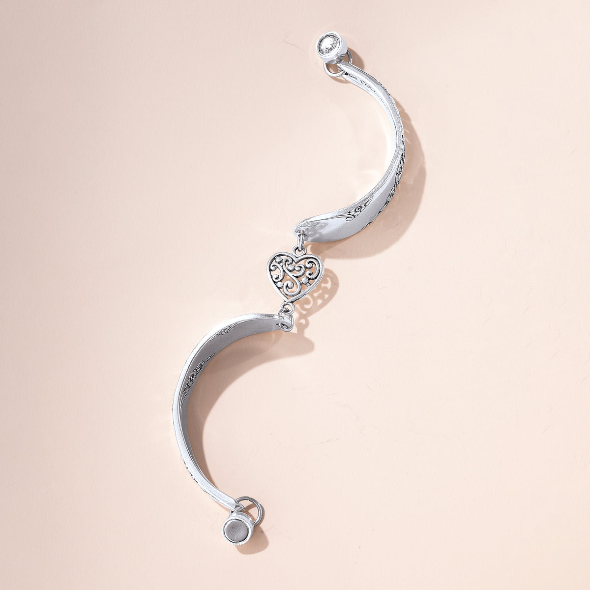 Upcycled Silverware Heart Bracelet (Preorder)