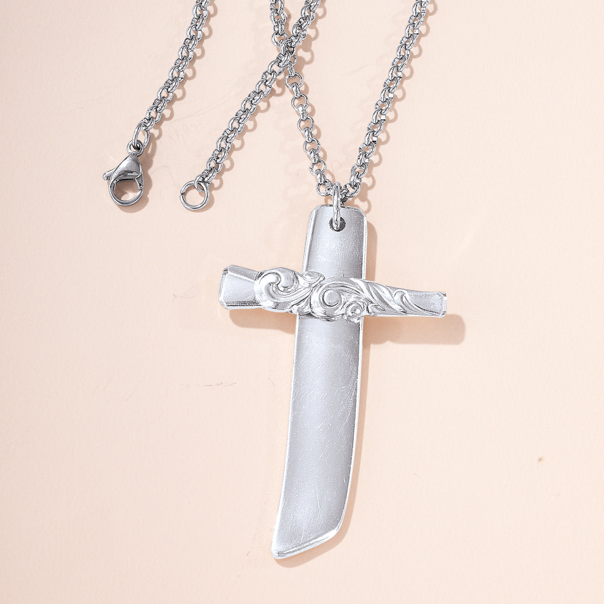 Upcycled Silverware Cross Necklace (Preorder)