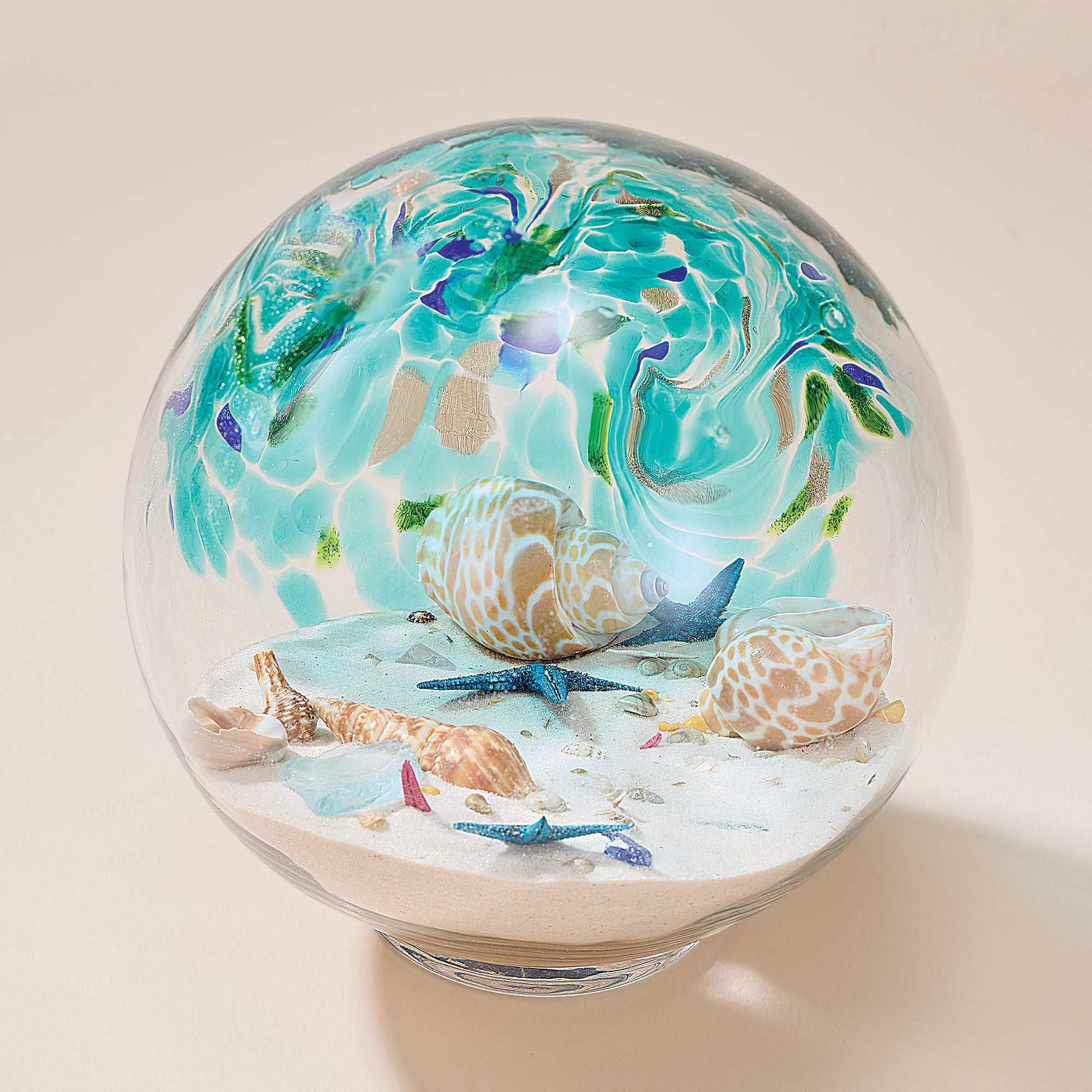 Shells, Sand & Starfish Ocean Paperweight | Uno Alla Volta