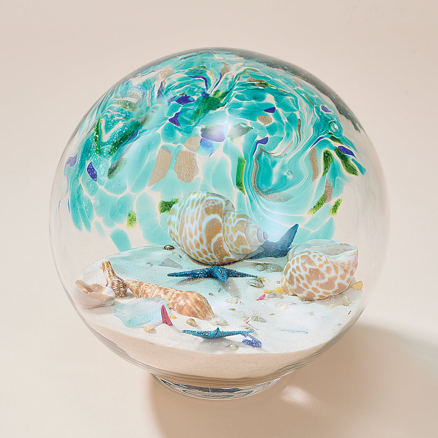 Shells, Sand & Starfish Ocean Paperweight