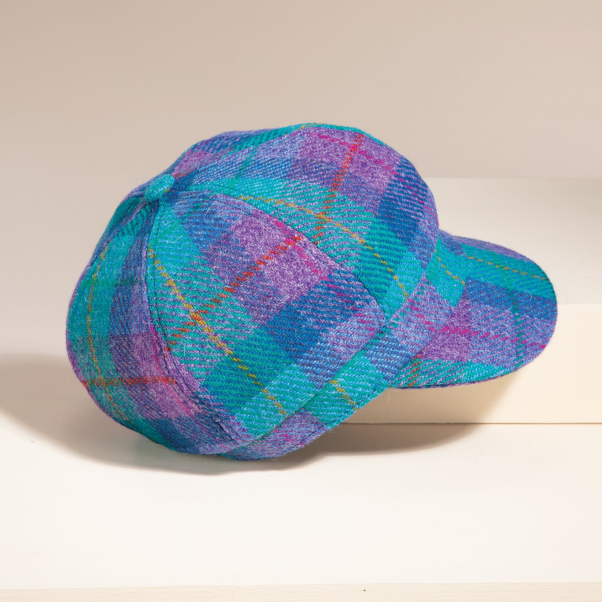 Tartan Plaid Glencoe Harris Tweed Ladies Cap (Preorder)