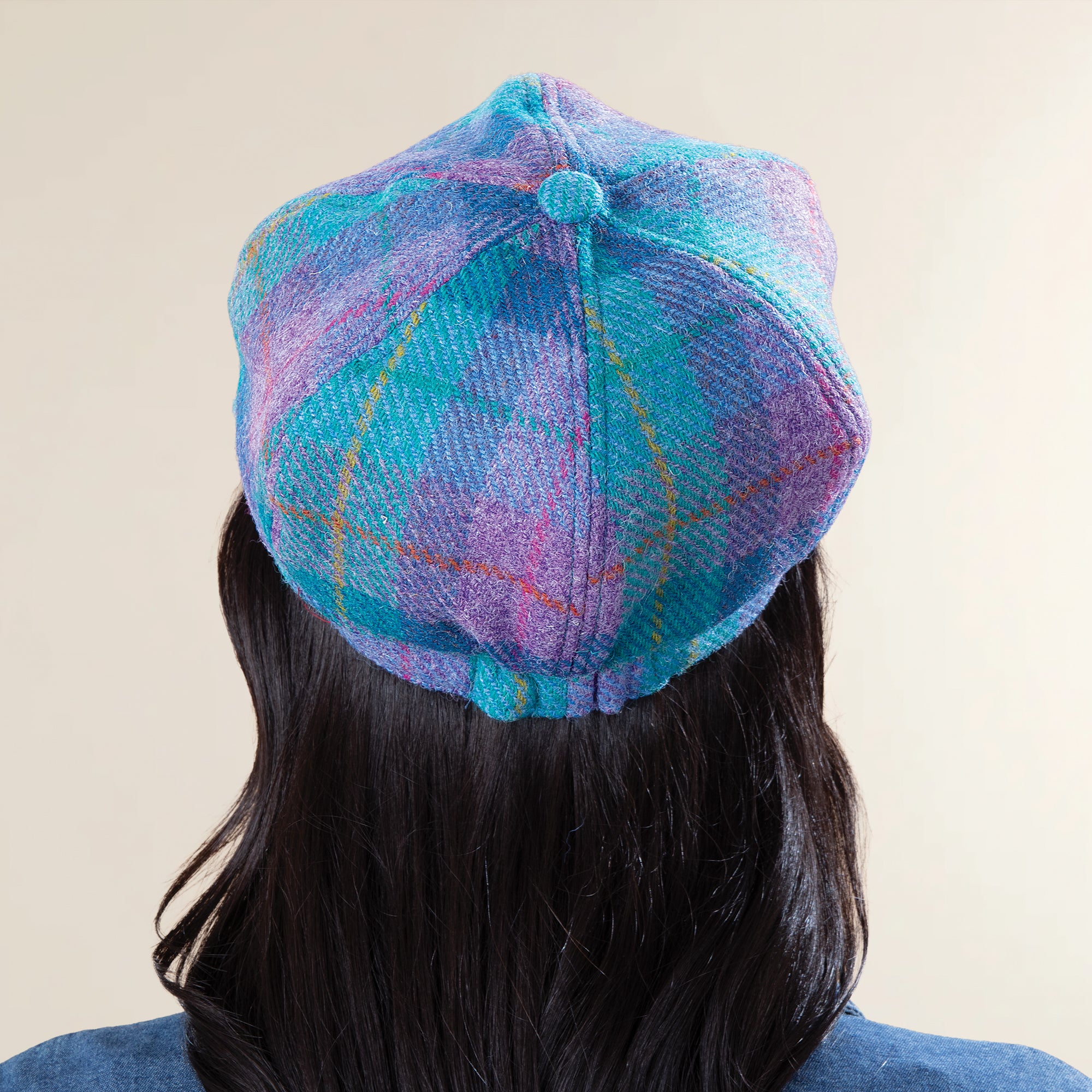Tartan Plaid Glencoe Harris Tweed Ladies Cap (Preorder)