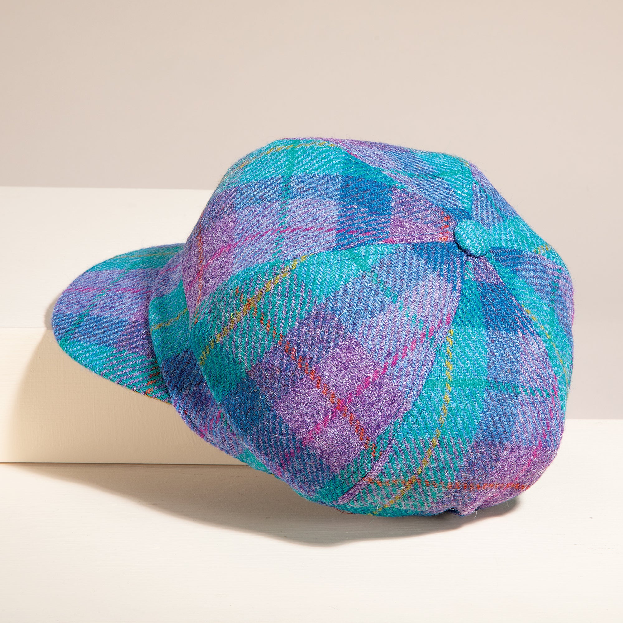 Tartan Plaid Glencoe Harris Tweed Ladies Cap (Preorder)