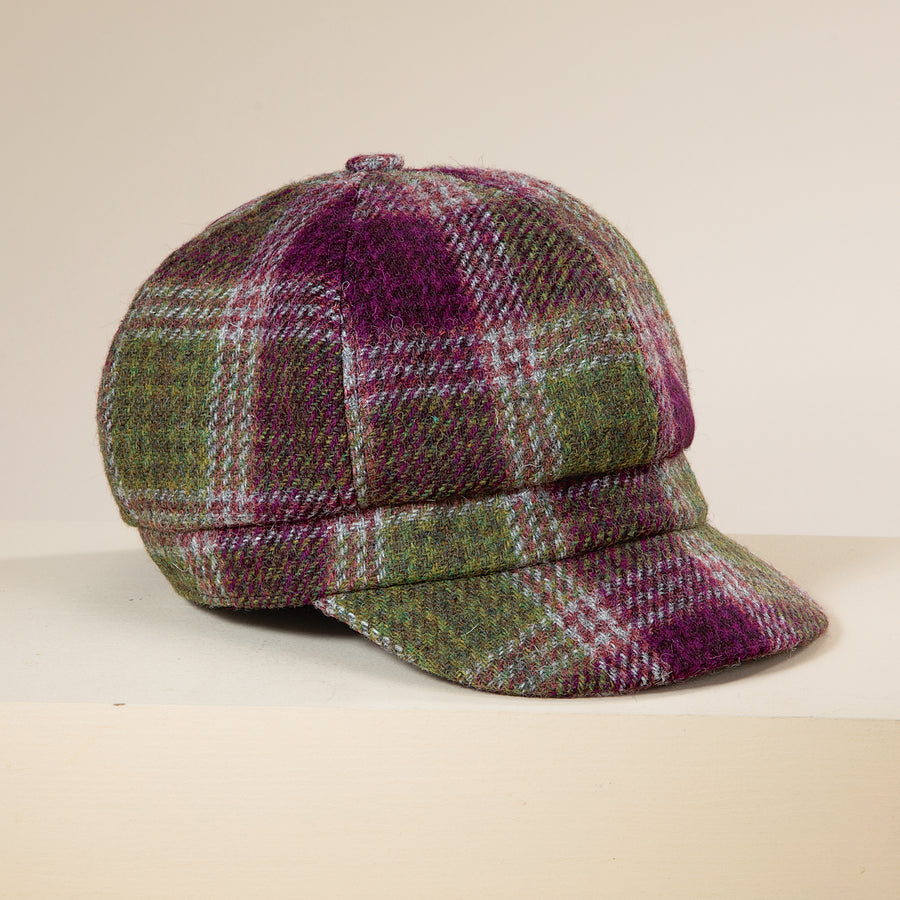 Glasgow Plaid Harris Tweed Ladies Cap