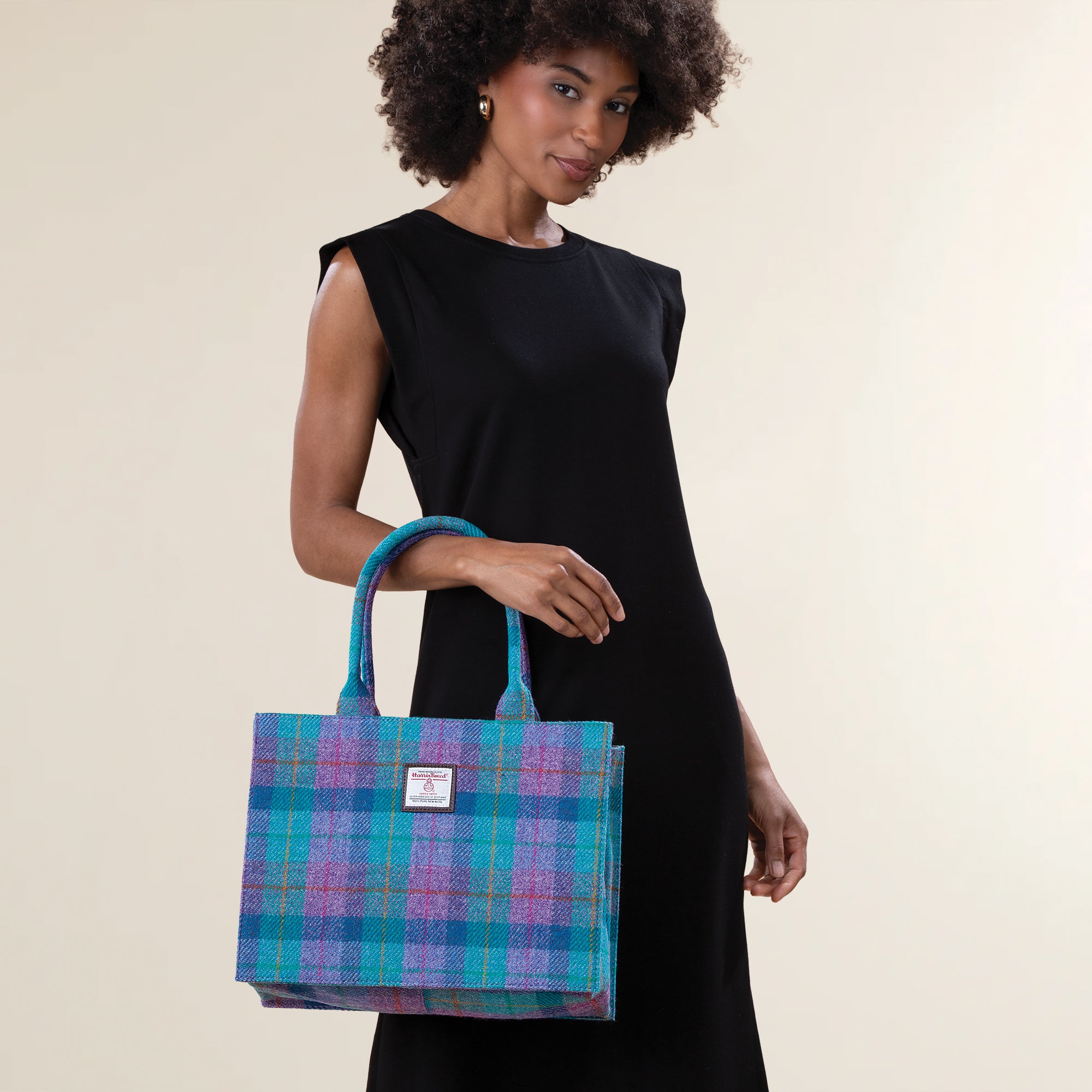 Tartan Plaid Glencoe Harris Tweed Large Tote (Preorder)