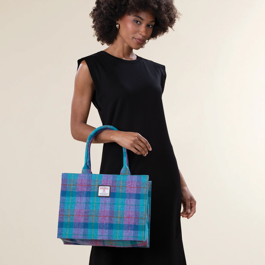 Tartan Plaid Glencoe Harris Tweed Large Tote (Preorder)