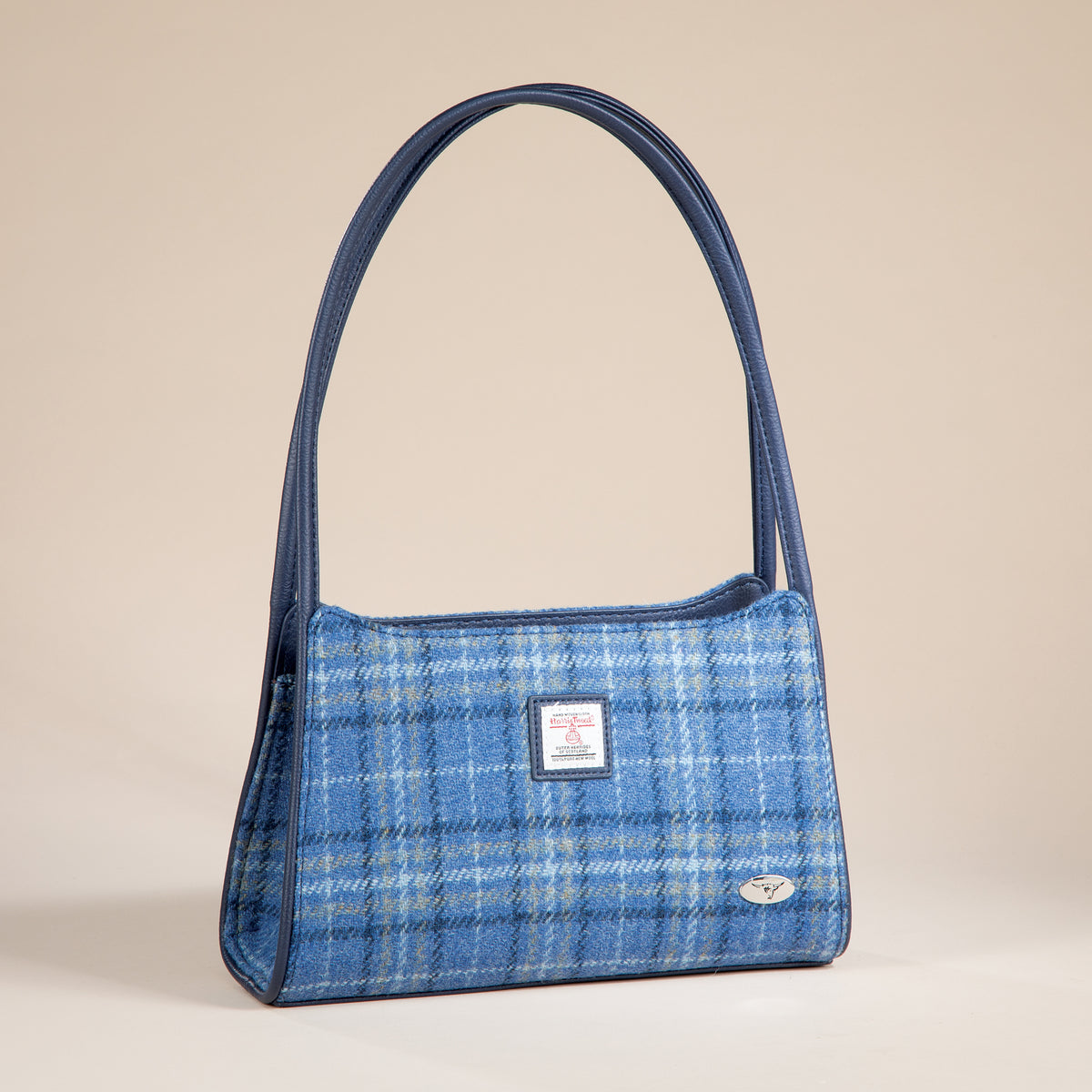 Fiddich Harris Tweed Blue Plaid Handbag (Preorder)