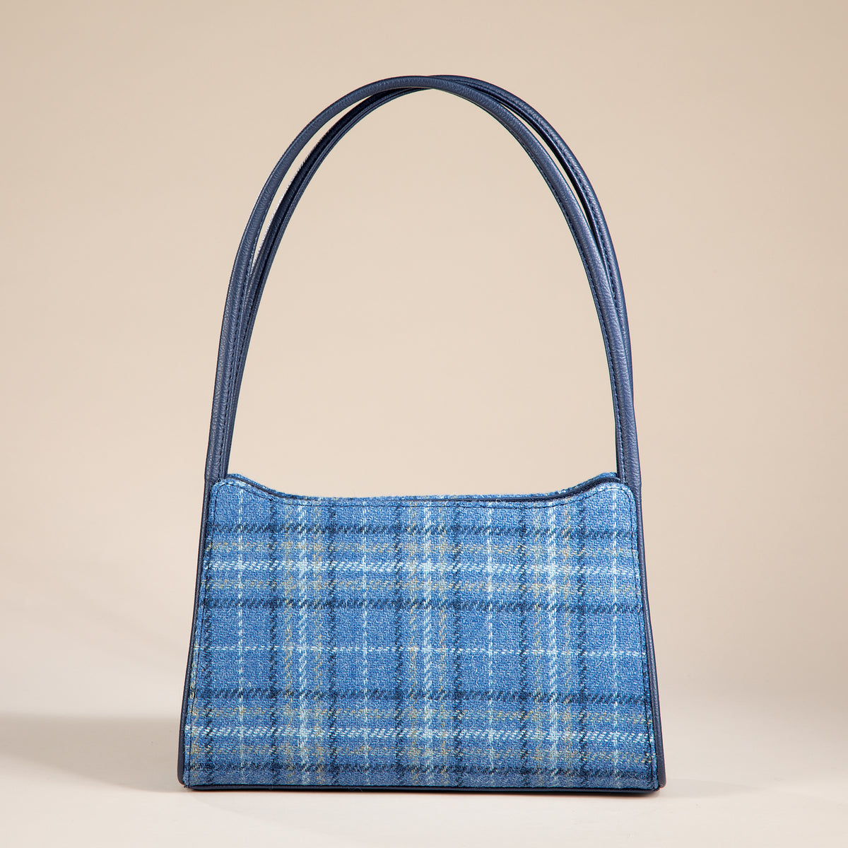 Fiddich Harris Tweed Blue Plaid Handbag (Preorder)