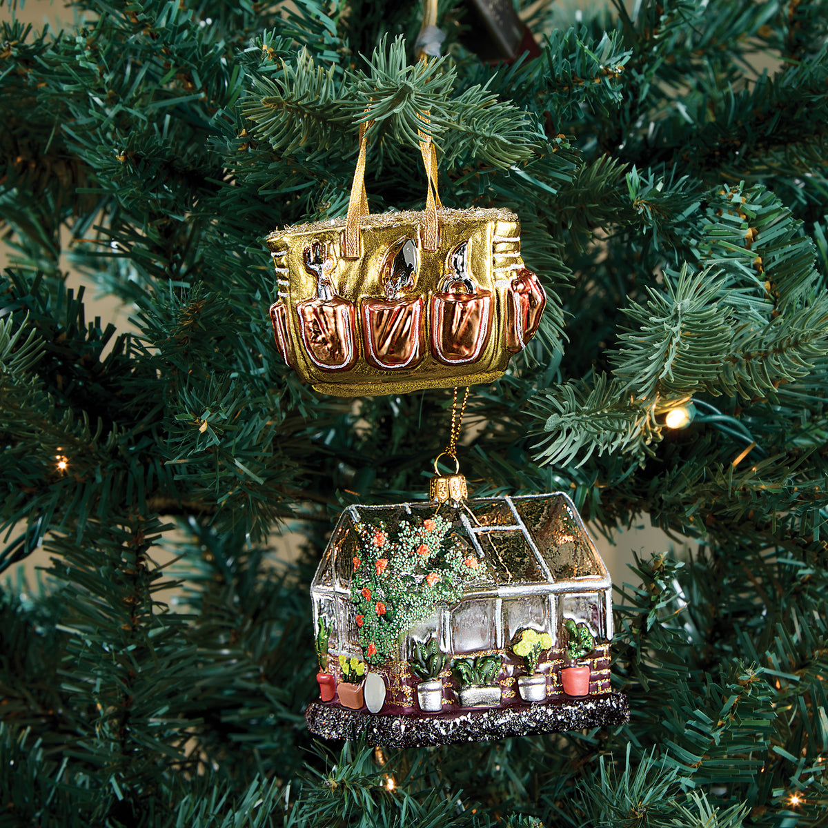 Hand-Painted Garden Tool Bag Ornament