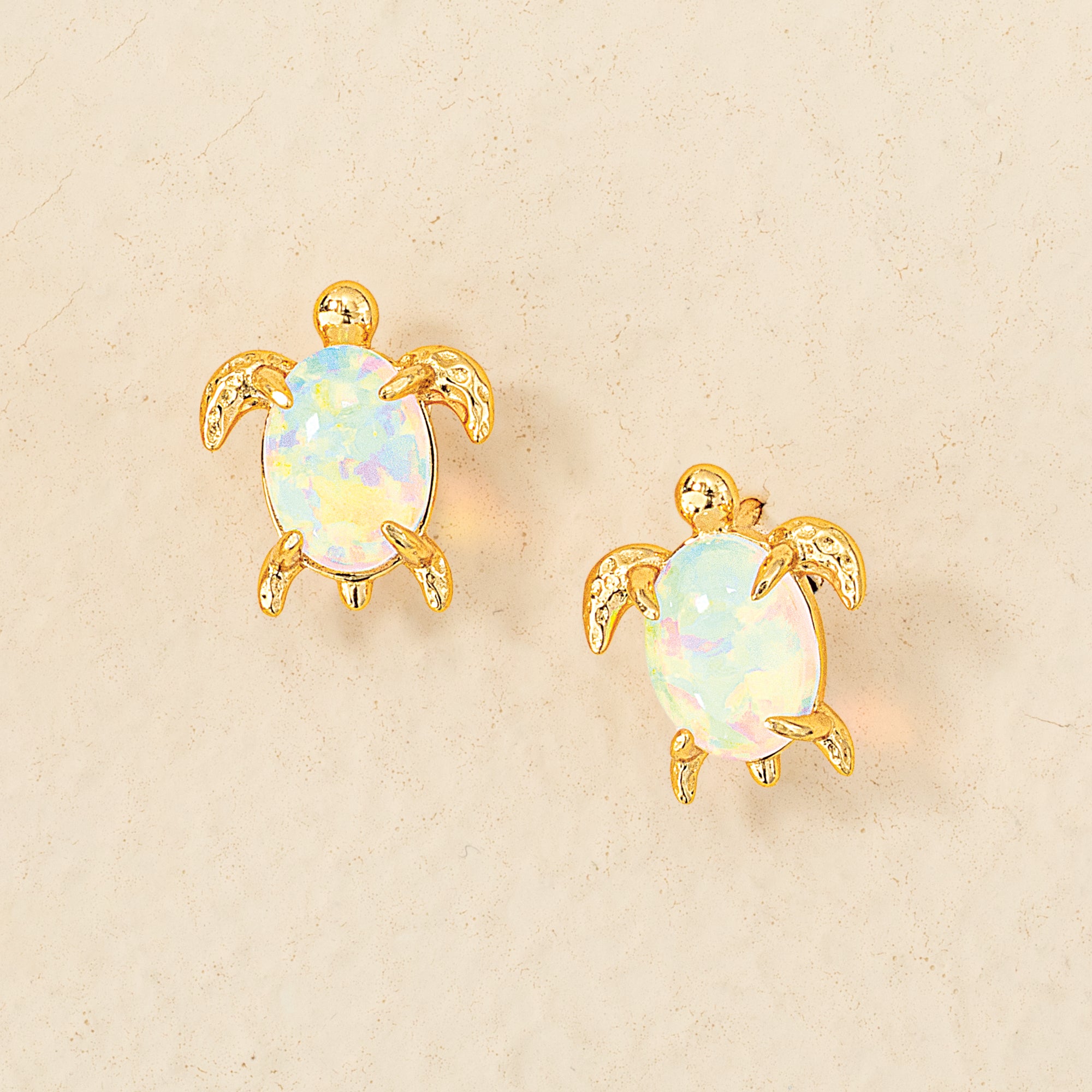 Opal Sea Turtle Earrings (Preorder)