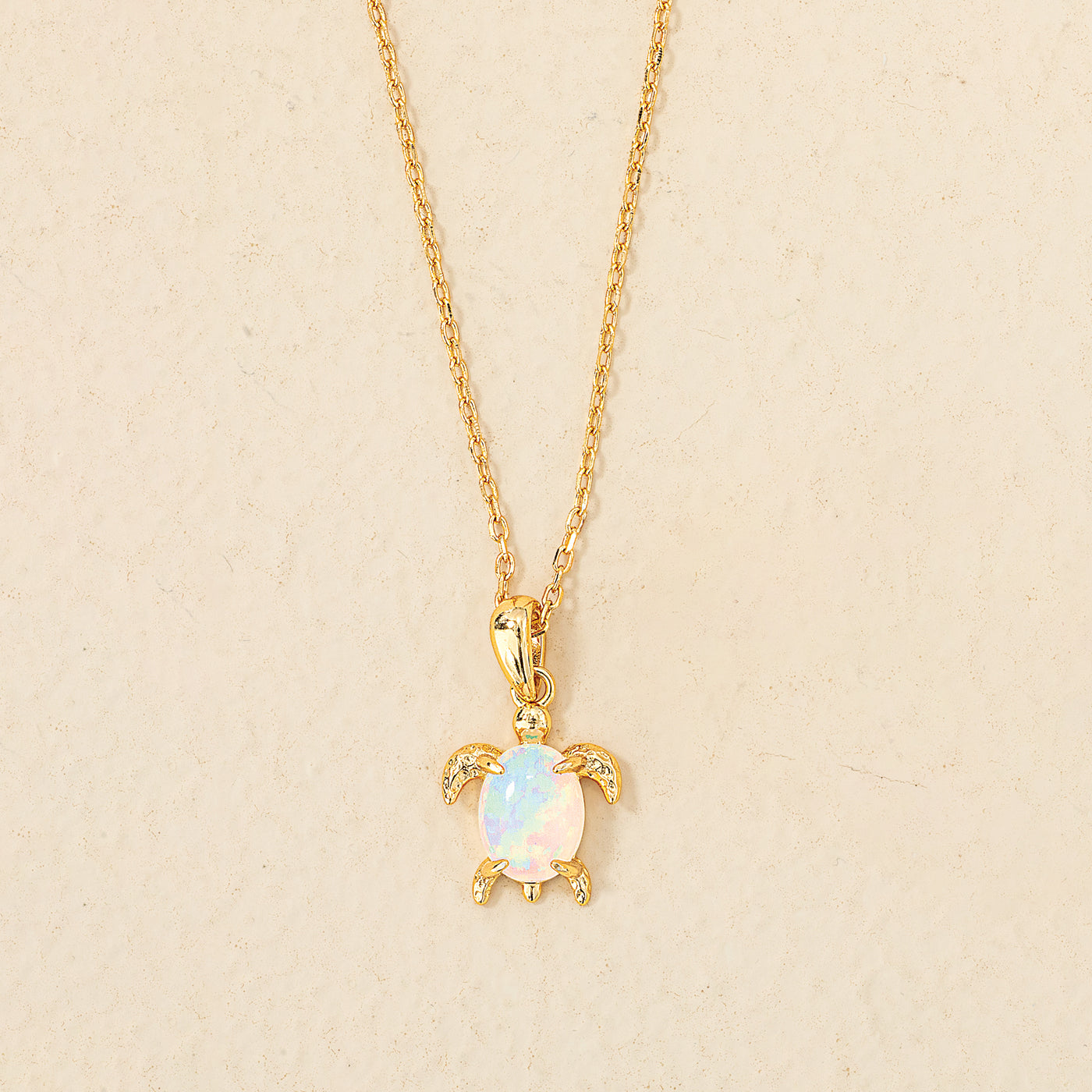Opal Sea Turtle Pendant Necklace (Preorder)