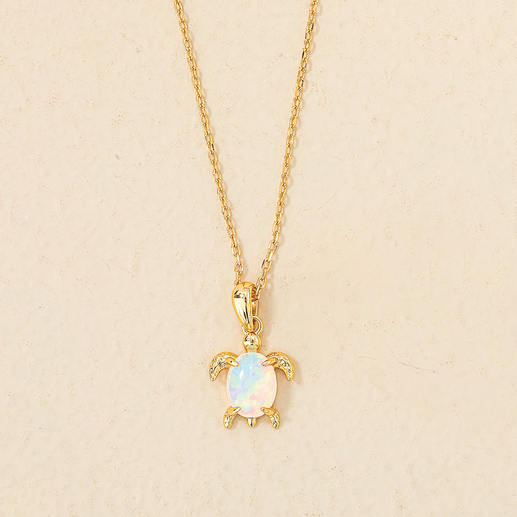 Opal Sea Turtle Pendant Necklace (Preorder)
