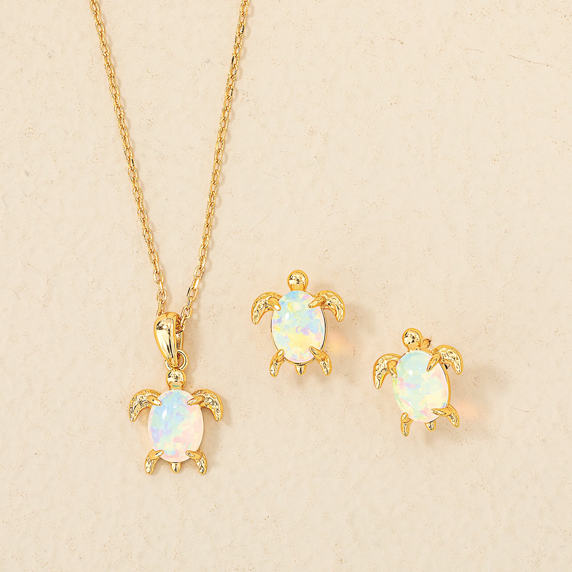 Opal Sea Turtle Earrings (Preorder)