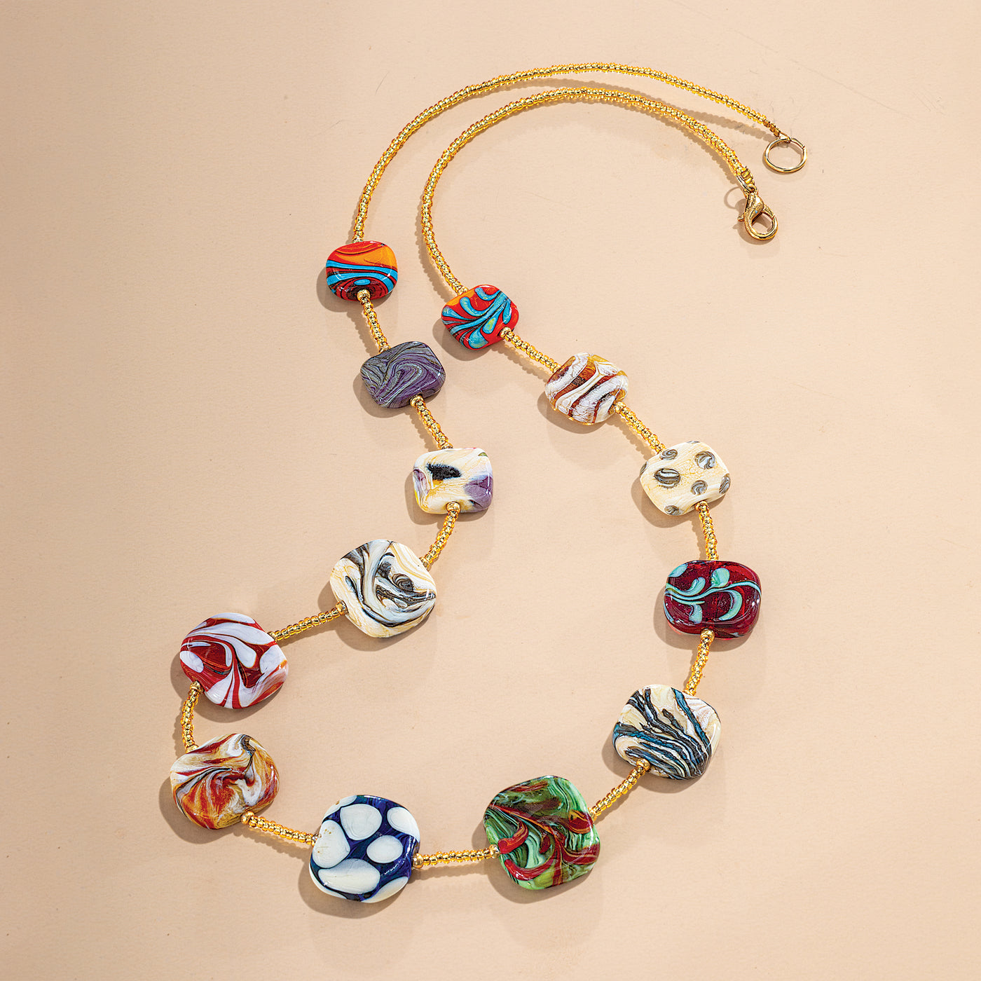 Murano Glass Sophisticated Squares Necklace (Preorder)