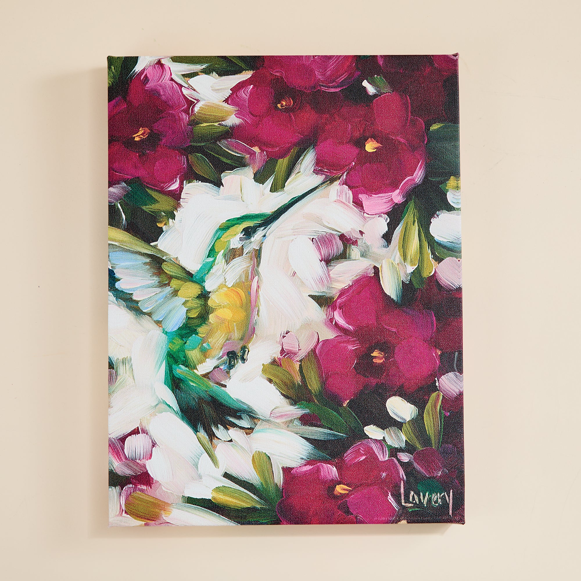 Happy Green Hummingbird Wall Art