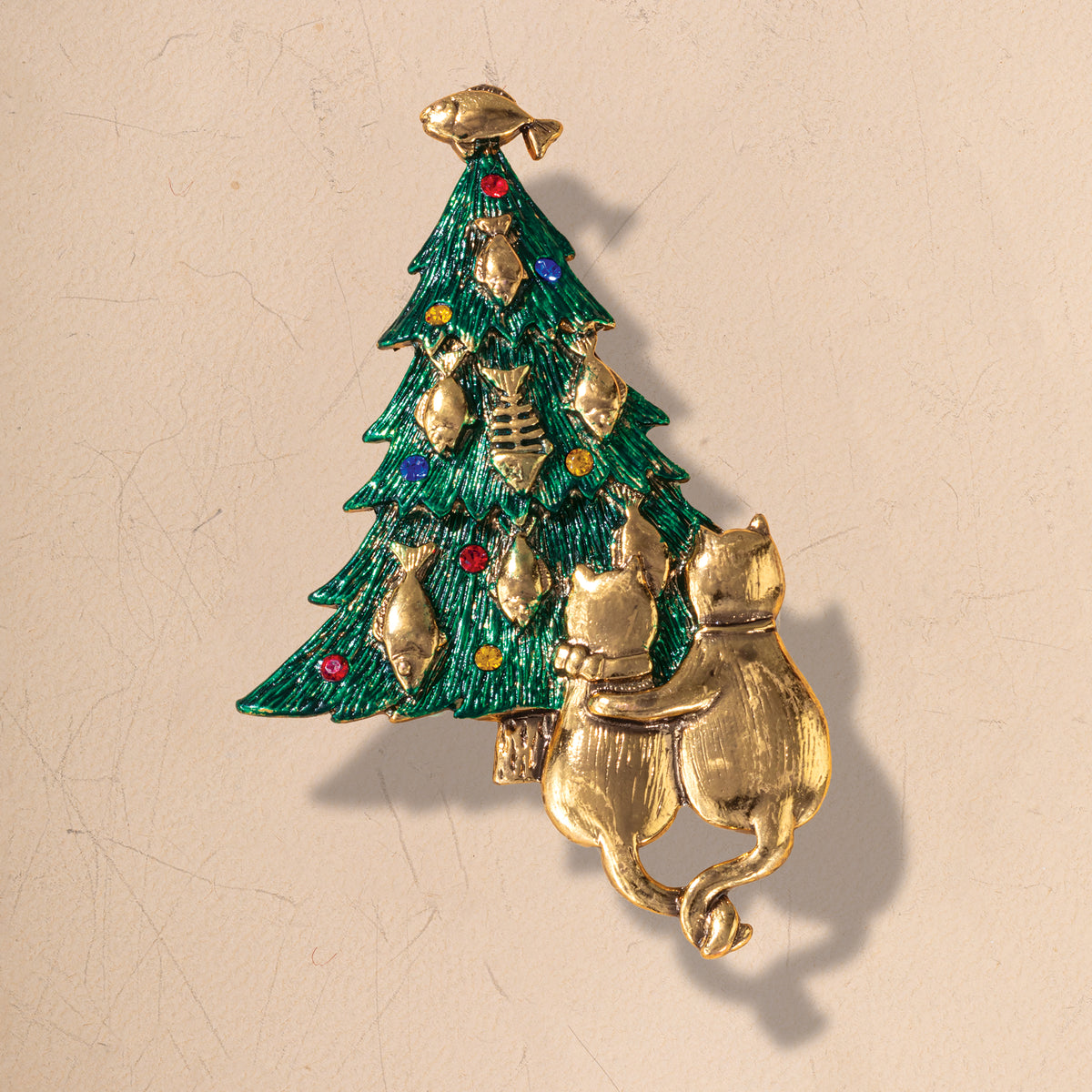 Deck the Paws Christmas Tree Brooch (Preorder)
